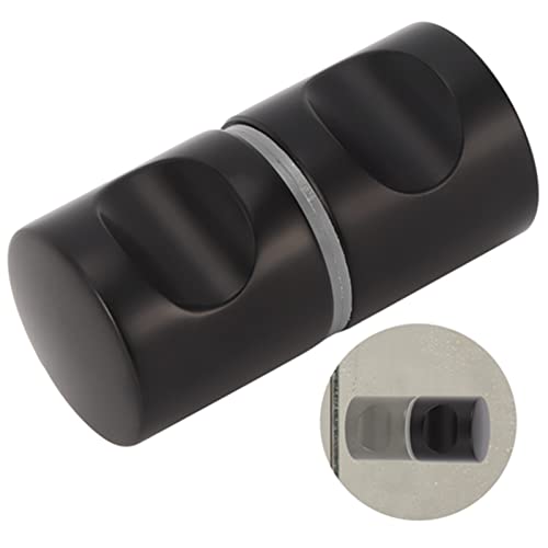 Greensen Duschtürknauf, Aluminiumlegierung, schwarz, Duschtürgriff mit 2 Unterlegscheiben für Glas, runder Türgriff, Duschtürgriff für Zuhause, Badezimmer, Büro Greensen Duschtürknauf, Aluminiumlegierung, schwarz, Duschtürgriff mit 2 Unterlegscheiben für Glas, runder Türgriff, Duschtürgriff für Zuhause, Badezimmer, Büro von Greensen