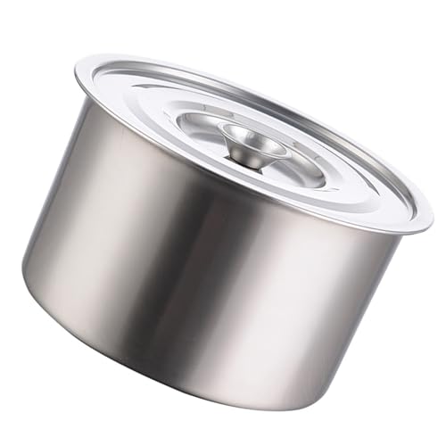 Greensen Edelstahl Eintopftopf mit Deckel Multi -funktionaler Suppentopf Zum Kochen Vielseitiger Küchenutensilien -Gewürzbehälter Lebensmittel Aufbewahrung (L) von Greensen