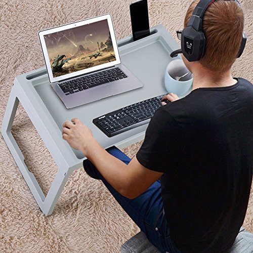 Greensen Faltbare Laptop-Tabelle, Tragbare und Praktische Lap-Schreibtisch-Betttisch-Servierschale, Multifunktionaler Computer-Laptop-Stand Zum Arbeiten Zum Schreiben von Zeichnen und Essen mit von Greensen