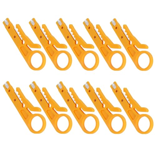 Greensen Handwerkzeuge Drahtstripper Kabel Crimping Striping Tange für CAT -5 CAT -5E 6 Datenleitungen 9 Cm Gelbes Abtainless Stahl 10 X Drahtstripper Greensen Handwerkzeuge Drahtstripper Kabel Crimping Striping Tange für CAT -5 CAT -5E 6 Datenleitungen 9 Cm Gelbes Abtainless Stahl 10 X Drahtstripper von Greensen