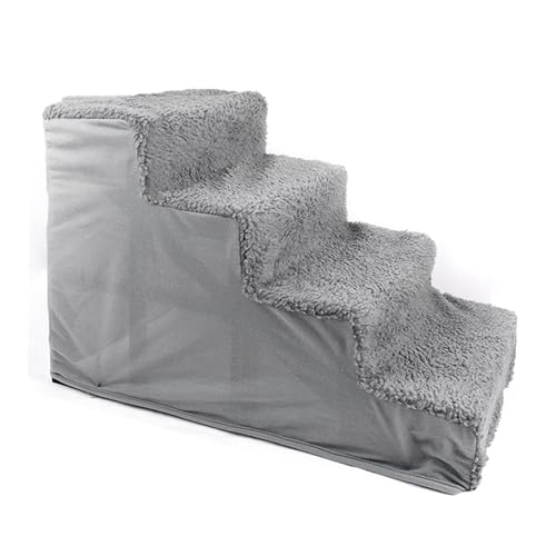 Greensen Haustiertreppe, Hundetreppe Haustierrampe für Kleine Hunde rutschfeste Abdeckung Abnehmbar Waschbar Stabil Sicher für Bett Couch Sofa Kompakt Leicht von Greensen