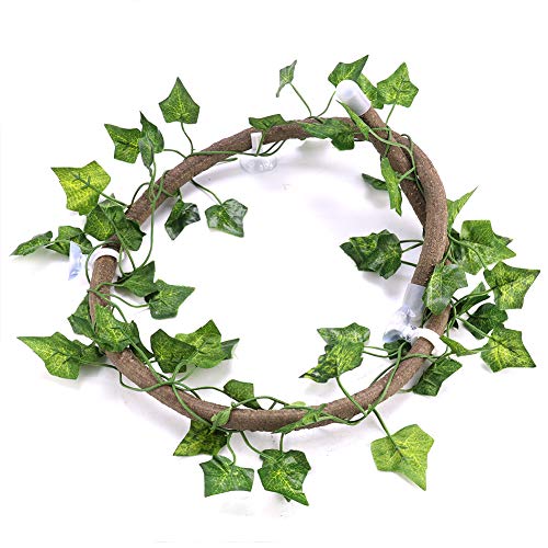 Greensen Lifelike Biegbare Reptilien Rattan Vine Zum Klettern von Gecko in Amphibian Box (Essig + Ivyblatt) von Greensen