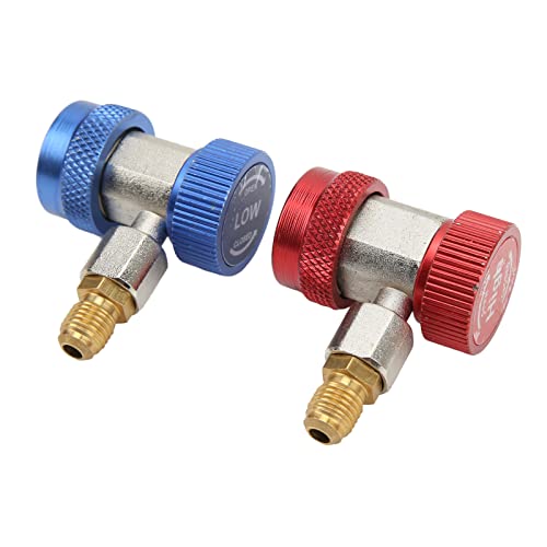 Greensen R134A AC -Klimaanlage Einstellbarer Schnellkuppler Hoher Anschließungsanschluss mit Niedrigem Adapter -Anschluss mit 2 Hohen Durchflussrate Anschlüssen für den HLK Verteilermessgerät, von Greensen