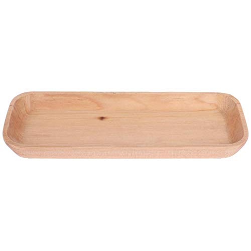 Greensen Servierplatte, Serviertablett Tablett Holz Teetablett Holztablett Deko Vintage Serviertablett Klein für Frühstück Tee Couchtisch Tablett für Früchte Süßigkeiten Lebensmittel Home(14x7x1,5cm) von Greensen