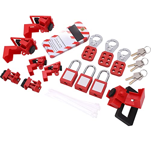 Greensen Sicherheit ELECALION ELEKTRISCHES LOCOUT TAGOUT KIT Langable Vorhängeschloss HaSp Breaker Lock Set für Fabrikarbeiter von Greensen