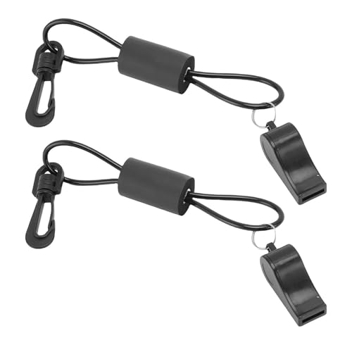Greensen Sicherheitspfeife mit Lanyard, 2 Stück Marine Kajak Pfeife Notfallpfeife mit Anti-Verlust-Seil für Outdoor-Aktivitäten Camping Wandern Bootssicherheit von Greensen