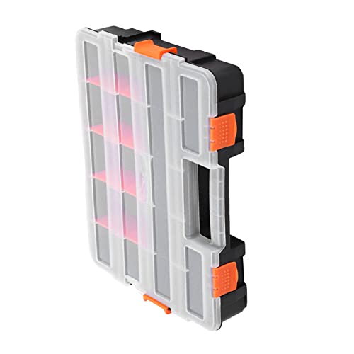 Greensen Teile Box Grid Design Stabiler Klassifizierungsspeicherbox für Teile Werkzeugkasten/Abdeckung, Verdickter Abnehmbares Fach für die Organisation (Einseitig 37,5 x 29 x 6,7) von Greensen