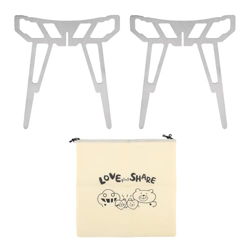 Greensen Tragbarer Camping-Dreifußständer, Edelstahl Abnehmbarer Zusammenklappbarer Feuerstellenständer für Outdoor-Kochgrill mit Stabiler Basis von Greensen