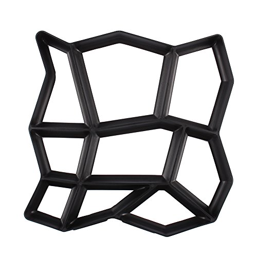 Kunststoff-Fertigerform, DIY Beton Unregelmäßige Form, mittlere Pflasterung Betonformen Steine ​​Sprungbrett Gartenweg Schimmel Pflasterweg Schimmel Walk Maker 43x43x4cm von Greensen
