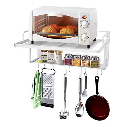 Greensen Mikrowellenregal Regal Doppelschichten Hängende Mikrowelle Backofen Rack Stand, Raum Aluminiumlegierung Küche Lagerregal Organizer, 3 in 1 Lagerregal mit 10 Haken für Pan Pot Messer Löffel Greensen Mikrowellenregal Regal Doppelschichten Hängende Mikrowelle Backofen Rack Stand, Raum Aluminiumlegierung Küche Lagerregal Organizer, 3 in 1 Lagerregal mit 10 Haken für Pan Pot Messer Löffel von Greensen