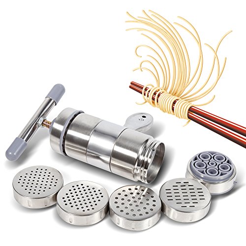 Nudelpresse Maschine Pasta Extruder Maschine Manuelle Nudelmaschine aus Edelstahl Tragbare Manuell Betriebene Nudelmaschine aus Edelstahl Noddle Juicer Druckherstellungsmaschine Nudelpresse Maschine Pasta Extruder Maschine Manuelle Nudelmaschine aus Edelstahl Tragbare Manuell Betriebene Nudelmaschine aus Edelstahl Noddle Juicer Druckherstellungsmaschine von Greensen