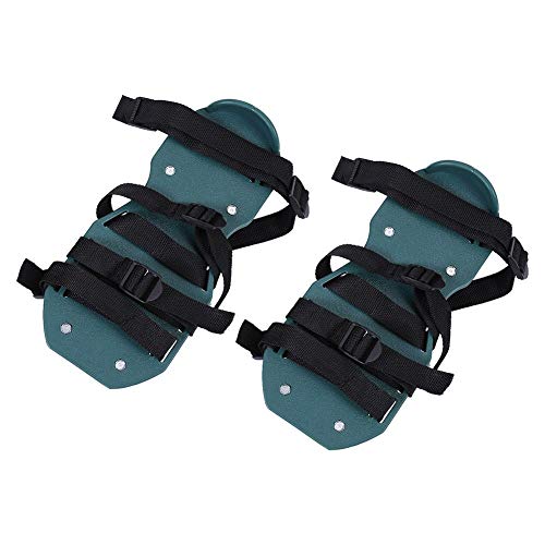 Rasenlüfter Schuhe, Nagelschuhe Rasenbelüfter Rasen Vertikutierer Rasen Nagelschuhe Rasen Vertikutierer Garden Schuhe Scarifier Schuhe Garden Spikes Sandalen mit 4 Verstellbaren Trägern 4 Correas von Greensen