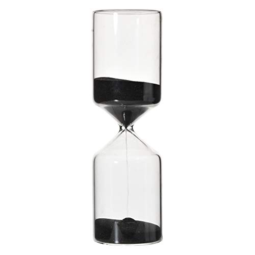 Sanduhr-Timer 30 Minuten Sanduhr Sanduhr-Timer Sanduhr Sanduhr Sanduhr für Dekoration Küche Kochen oder Unterricht Timer Glas-Sanduhr für Zuhause, Schreibtisch, Geschenke, Büro, 18 X 5,5(Schwarz) von Greensen