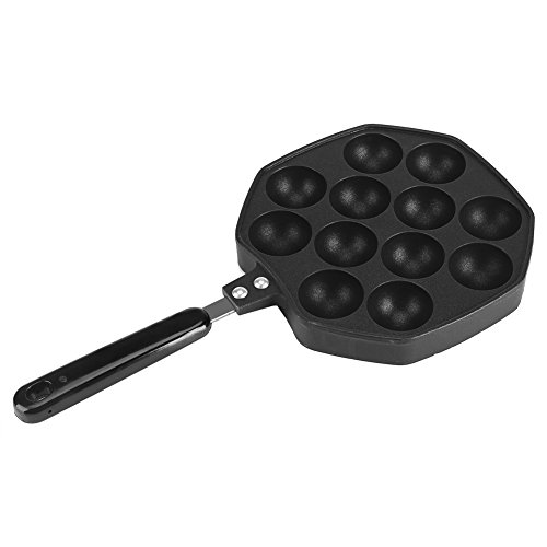 Takoyaki Pfanne, Pancake Maker Gusseisen Antihaftpfanne, 12 Mulden Aluminium Antihaftbeschichtung Takoyaki-Grillpfanne Platte Oktopuskugel Pfannkuchenmacher von Greensen