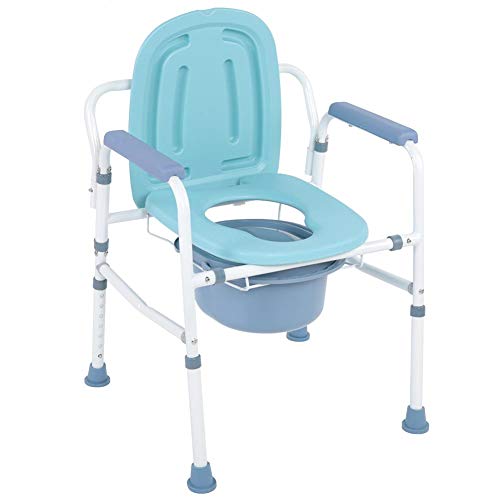 Toilettenstuhl Klappbarer Toilettensitz Ergonomischer Sitz mit Armlehnen Duschstuhl mit Eimer Nachttisch Toilettenstuhl mit Toilettenarm und Rutschfester Fußbasis, ideal für ältere behinderte Menschen Toilettenstuhl Klappbarer Toilettensitz Ergonomischer Sitz mit Armlehnen Duschstuhl mit Eimer Nachttisch Toilettenstuhl mit Toilettenarm und Rutschfester Fußbasis, ideal für ältere behinderte Menschen von Greensen