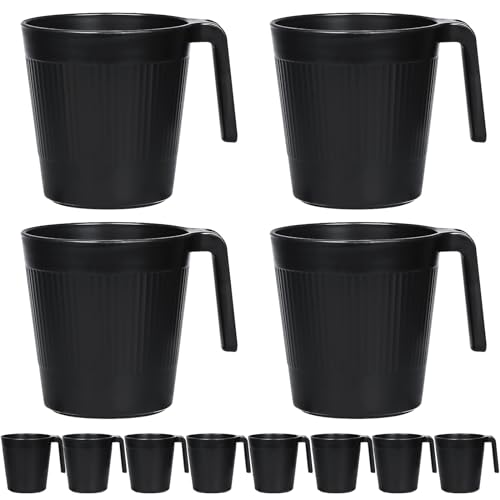 Greentainer Tasse mit Henke,Wiederverwendbare 500 ml Kaffeetassen aus Plastik,8er Trinkbecher für RV,Party,Picknick,Camping|Becher ohne Melamin für Wasser Milch Tee|Spülmaschinen&Mikrowellengeeignet von Greentainer