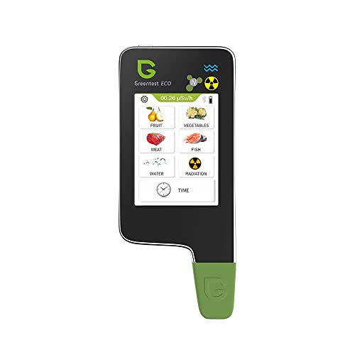 Greentest Eco 6 Geigerzähler Nitrattester Fleisch Fisch TDS Wassertester Strahlenmessgerät Strahlungsmessgerät nitrat tester messgerät geiger counter dosimeter nitratmessgerät Schwarz von Greentest