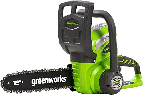 Greenworks G40CS30 Akku Kettensäge, 30 cm Blattlänge, 4,2 m/s Kettengeschwindigkeit, 3,7 kg, automatische Kettenschmierung OHNE 40V Akku & Ladegerät, 3 Jahre Garantie von Greenworks