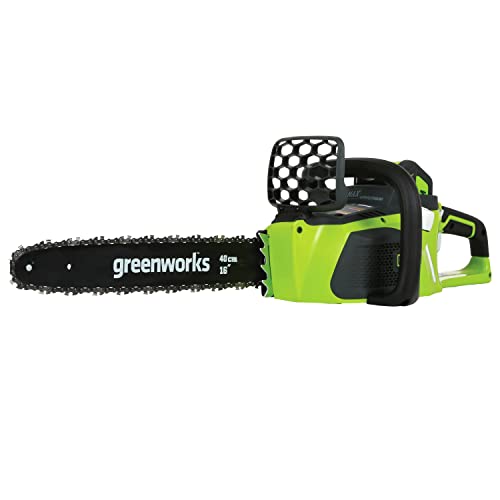 Greenworks Akku-Kettensäge GD40CS40 (Li-Ion 40V 11 m/s Kettengeschwindigkeit 40cm Schwertlänge 180ml Öltankvolumen leistungsstarker brushless Motor ohne Akku und Ladegerät) von Greenworks