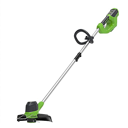 Greenworks 40V Akku Rasentrimmer für mittelgroße Gärten, höhenverstellbar, 30 cm Schnittbreite, automatischer Vorschub 1,65 mm Nylon Faden, OHNE 40 V Akku & Ladegerät, 3 Jahre Garantie G40LT von Greenworks