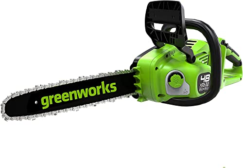 Greenworks 48V(2x24V) Akku Kettensäge mit bürstenlosem Motor, 14-Zoll (35 cm) Klinge, 20 m/s Kettengeschwindigkeit, 3,7kg, Auto-Öler, OHNE x2 24V Akku & Ladegerät, 3 Jahre Garantie- GD24X2CS36 von Greenworks