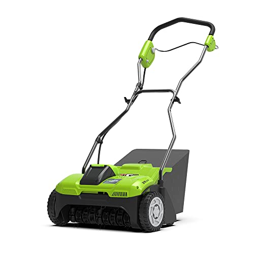 Greenworks 40V Akku Rasenlüfter , 3600 U/min, 36 cm Arbeitsbreite, 30 L Auffangbehälter OHNE Akku & Ladegerät, 3 Jahre Garantie G40DT35 von Greenworks