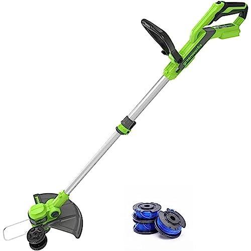 Greenworks Akku-Rasentrimmer 40V 33cm, 3 Stück Doppel-Fadenspule ohne Akku und Ladegerät von Greenworks