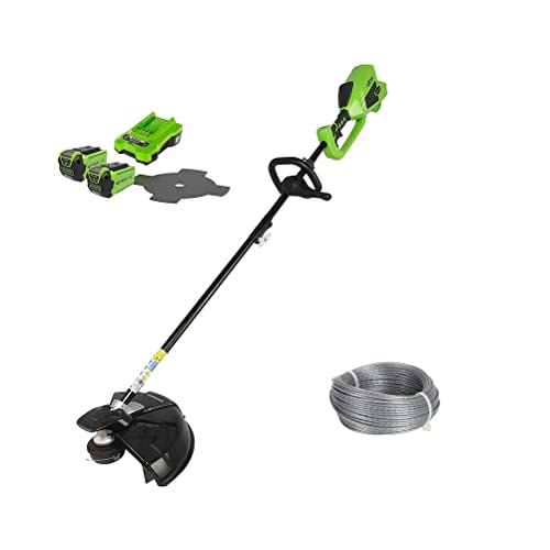 Greenworks Akku-Rasentrimmer und Freischneider 40V + Trimmfaden 20m, 2mm Fadendurchmesser von Greenworks