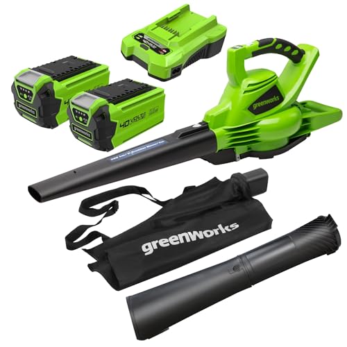Greenworks 40V Akku Laubsauger / Laubbläser mit bürstenlosem Motor, 370 km/h, 14.17m³/min, 45L Fangsack ,OHNE Akku & Ladegerät, 3 Jahre Garantie GD40BVII, Green, Grey, Black Greenworks 40V Akku Laubsauger / Laubbläser mit bürstenlosem Motor, 370 km/h, 14.17m³/min, 45L Fangsack ,OHNE Akku & Ladegerät, 3 Jahre Garantie GD40BVII, Green, Grey, Black von Greenworks