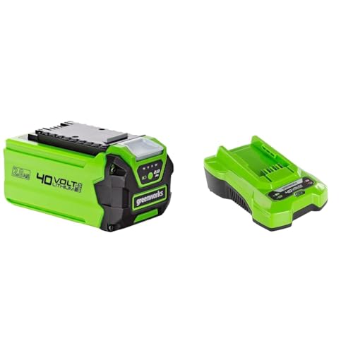 Greenworks Tools Akku G40B2 2. Generation und Greenworks Tools Akku Ladegerät G40C 2. Generation Greenworks Tools Akku G40B2 2. Generation und Greenworks Tools Akku Ladegerät G40C 2. Generation von Greenworks