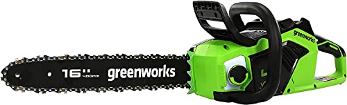 Greenworks GD40CS18 Akku Kettensäge mit bürstenlosem Motor, 40 cm Blattlänge, 20 m/s Kettengeschwindigkeit, 3,81 kg, automatischer Kettenschmierung, Rückschlagschutz OHNE 40V Akku & Ladegerät von Greenworks