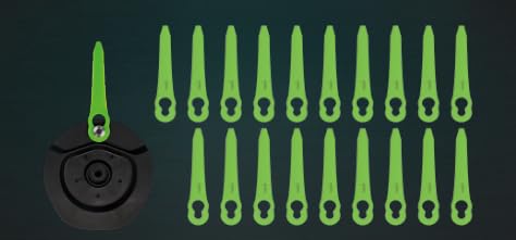 Ersatzklingen-Set für Trimmer, Einfachklingen-Trimmerkopf + Messer/Schneidklinge für Heckenschere, Zubehör und Ersatzklinge Einfachklinge + 20 Klingen für ST24B06-01 von Greenworks