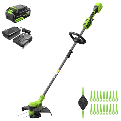 Greenworks 24V Rasentrimmer Mit Akku, 33cm Schnittbreite, 90° dreh, inkl. Fadenspule & 20 Kunststoffklingen, inkl. 4.0 Ah und Ladegerät, Akku Rasentrimmer, Grün Greenworks 24V Rasentrimmer Mit Akku, 33cm Schnittbreite, 90° dreh, inkl. Fadenspule & 20 Kunststoffklingen, inkl. 4.0 Ah und Ladegerät, Akku Rasentrimmer, Grün von Greenworks