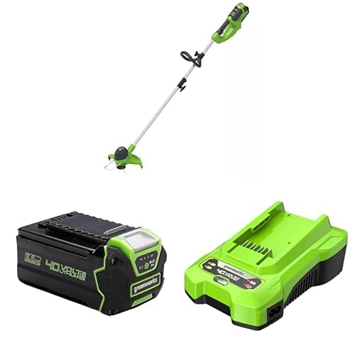 Greenworks 40V Akku Rasentrimmer für mittelgroße Gärten, 30 cm Schnittbreite G40LT + 40V 5Ah Akku & 40V 2A Akku Ladegerät Greenworks 40V Akku Rasentrimmer für mittelgroße Gärten, 30 cm Schnittbreite G40LT + 40V 5Ah Akku & 40V 2A Akku Ladegerät von Greenworks