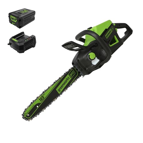 Greenworks 60V 18" Brushless Cordless Chainsaw, 4.0Ah Battery and Charger Included Greenworks 60V 18" Brushless Cordless Chainsaw, 4.0Ah Battery and Charger Included von Greenworks