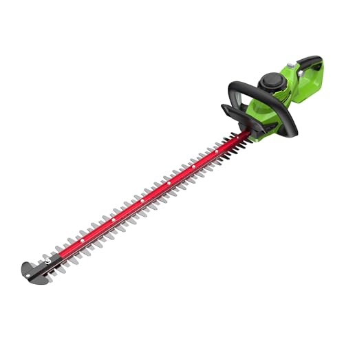 Greenworks Cordless Brushless Hedge Trimmer 24V 70cm Dual Action Blade, Cuts up to 25.4mm Thick Branches and Stems 3200 SPM Without Battery GD24HT70, 3 Year Guarantee, Grün von Greenworks