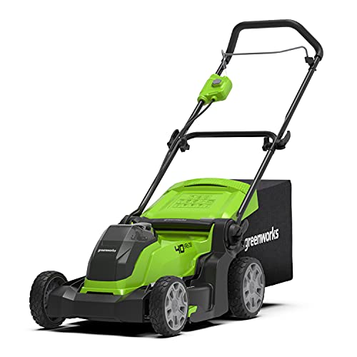 Greenworks G40LM41 Kabelloser Akku Rasenmäher für Flächen bis zu 500 m², 41 cm Schnittbreite, 50-Liter-Sack OHNE 40V Akku & Ladegerät, 3 Jahre Garantie von Greenworks
