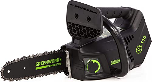 Greenworks GD40TCS Akku Kettensäge mit bürstenlosem Motor, 25 cm Blattlänge, 12 m/s Kettengeschwindigkeit, 2,4 kg, automatischer Kettenschmierung, Rückschlagschutz OHNE 40V Akku & Ladegerät von Greenworks