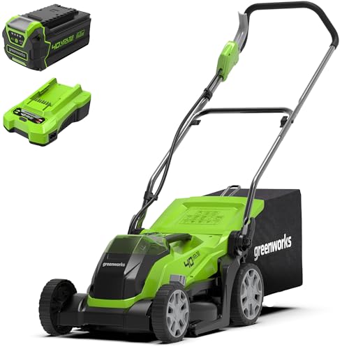 40V Akku-Rasenmäher Greenworks kabellos für Gärten bis zu 500 m² G40LM35, Schnittbreite 35 cm, 3 Jahre Garantie mit 40V 5Ah Akku & 2A Universal Ladegerät Kit GSK40B4 40V Akku-Rasenmäher Greenworks kabellos für Gärten bis zu 500 m² G40LM35, Schnittbreite 35 cm, 3 Jahre Garantie mit 40V 5Ah Akku & 2A Universal Ladegerät Kit GSK40B4 von Greenworks