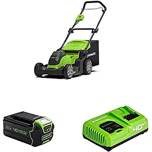 40V Kabelloser Akku Rasenmäher Greenworks für Flächen bis zu 500 m², 41 cm Schnittbreite G40LM41, 3 Jahre Garantie mit 40V 4Ah Akku & 40V 5A Schnellladegerät 40V Kabelloser Akku Rasenmäher Greenworks für Flächen bis zu 500 m², 41 cm Schnittbreite G40LM41, 3 Jahre Garantie mit 40V 4Ah Akku & 40V 5A Schnellladegerät von Greenworks
