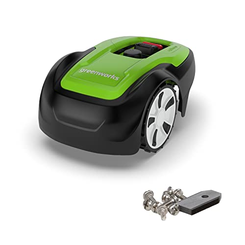 Greenworks Optimow S Rasenmäherroboter für Rasenflächen bis 300 m2 mit 30 % Gefälle, Diebstahlschutz, 3 Jahre Garantie + Greenworks Ersatzklingen für Mähroboter Greenworks Optimow S Rasenmäherroboter für Rasenflächen bis 300 m2 mit 30 % Gefälle, Diebstahlschutz, 3 Jahre Garantie + Greenworks Ersatzklingen für Mähroboter von Greenworks