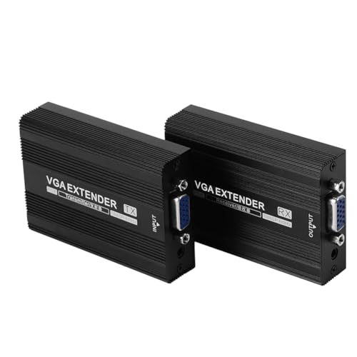 Greethga 150M VGA Netzwerk Extender RJ45 VGA Extender Unterstützung POE Netzteil EU Stecker 1Set Greethga 150M VGA Netzwerk Extender RJ45 VGA Extender Unterstützung POE Netzteil EU Stecker 1Set von Greethga