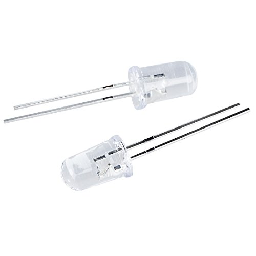 Greethga 50 Stk. 5mm Durchmesser klare runden Kopf blaue Leuchtdioden LED von Greethga