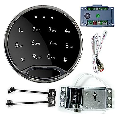 Greethga Elektronisches Tresorschloss-Set, Touchpad/Tastatur mit Magnetschloss, 2 Override-Tasten von Greethga