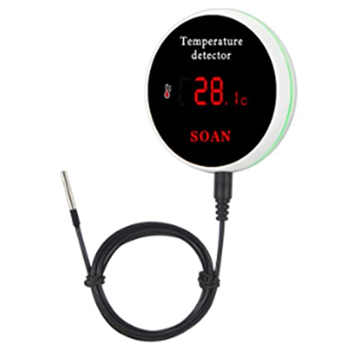 Greethga Tuya Smart Home Wifi Temperatursensor Draht Digitales Smartlife Thermometer Raumwasser Pool Thermostat Alarm EU Stecker von Greethga