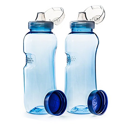 2 x 0,5 L Trinkflasche aus Tritan mit Trinkdeckel Flip Top Sportdeckel BPA frei von Greiner