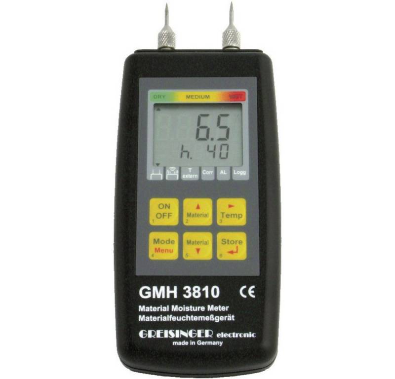 Greisinger Feuchtigkeitsmesser Greisinger GMH 3810 Materialfeuchtemessgerät Messbereich Baufeuchtigk von Greisinger