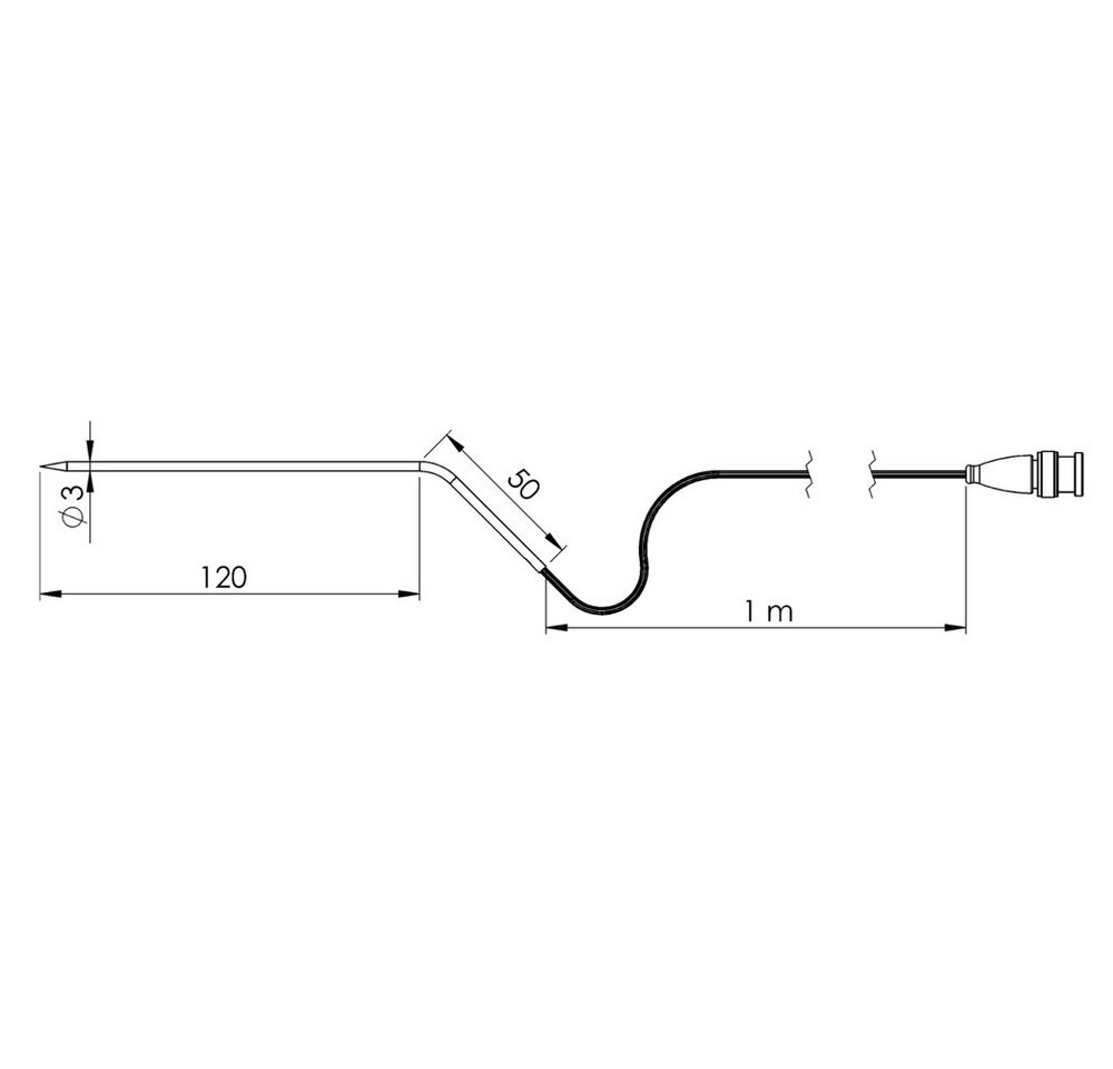 Greisinger Thermodetektor Greisinger GF3T-E3-B-BNC Einstechfühler -70 bis +400 °C Fühler-Typ P von Greisinger