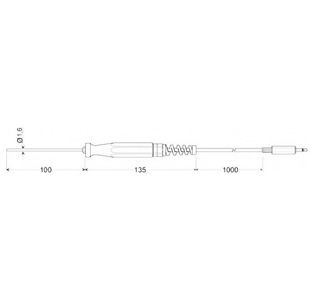 Greisinger Thermodetektor Greisinger GTF 175/1.6 Tauchfühler -70 bis 200 °C Fühler-Typ Pt1000 von Greisinger