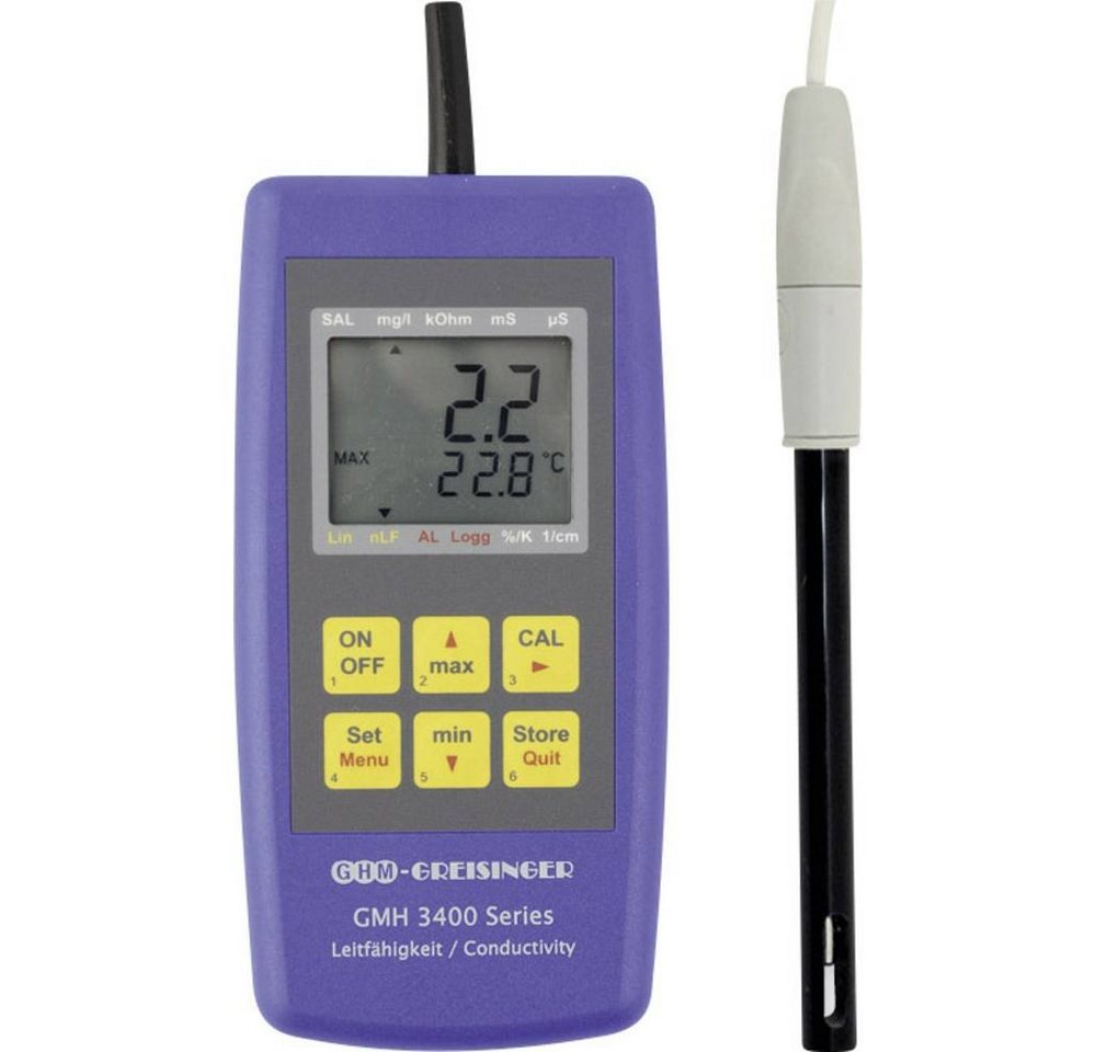 Greisinger Wasserzähler Leitfähigkeits-Messgerät mit Messzelle und Datenlogger 603924 von Greisinger